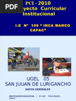 Pci I.E N 109 Inca Manco Capac Ugel 05 Lima Peru Subdirector de Secundaria Hugo Bautista