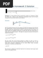 Acoustics Homework 3 Solution