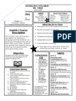 English I Class Syllabus