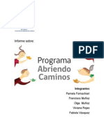 Informe Programa Abriendo Caminos . 