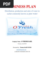 My Pure Water Business Plan - Cotonou 25-08-2015