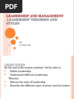 Leadership Style and Theories