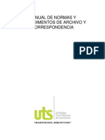 Manual de Archivo y Correspondencia Uts PDF