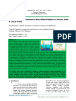 Techniques in The Treatment of Heavy Metal Pollution in Soil and Water: A Critical Review