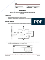 Experiment No. 1 - Development of Algorithm Using MS Excel and MATLAB