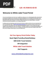 b2b & b2c White Label Travel Portal Development