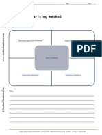 Four Square Writing Method Template