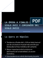 La Ópera A Finales Del Siglo Xvii y