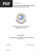 Electronic Circuit Analysis Lab Manual