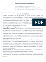 Determinación de Sulfatos Por Gravimetría