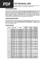 CAT Test Series 2015