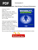 Invisibility Levitation How To Keys Commande 39791832