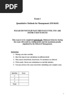 Exam 1 Quantitative Methods For Management (SM 60.65)