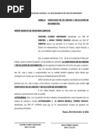 Solicito Devolucion de Documentos