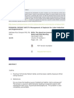 PERINATAL PATIENT SAFETY: Management of Oxytocin For Labor Induction and Augmentation MCN, The American Journal of Maternal/Child Nursing