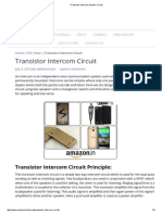 Transistor Intercom System Circuit