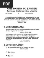 One Month To Easter