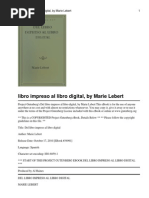 Del Libro Impreso Al Libro Digital