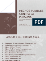 Hechos Punibles Contra La Persona