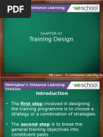 Training Design: Welingkar's Distance Learning Division