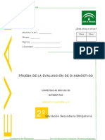 Evaluación Diagnótica Competencia Matemática 2º ESO - Andalucía - 2007 - 2008 - Cuadernillo 2