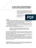 Antejuicio, Juicio Político y Vacancia