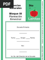 5to Grado - Bloque 3 - Ciencias Naturales