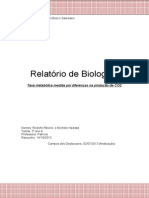 Relatório de Biologia - Taxa Metabólica de Peixes e Lâminas