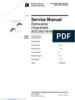 Service Manual: Dishwasher Integratable Adg 955 WHM