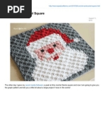 Crochet Santa Pixel Square