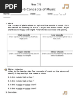 Concepts of Music Work Book