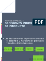 Decisiones Individuales de Producto