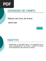 Densidad de Campo Método Del Cono de Arena PDF