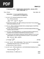 Math 2.2: Math22 II Semester M.Sc. in Mathematics Examination, January 2015 Real Analysis Ii