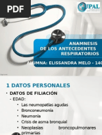 Anamnesis de Los Antecedentes Respiratorios