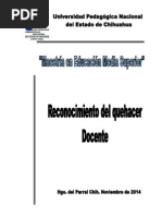 UM - 1 - Reconocimiento Del Quehacer Docente