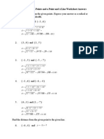 Distance Between Two Points and A Point and A Line Worksheet Answers