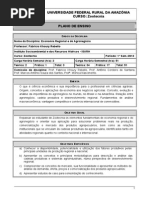 Plano de Ensino Economia Regional e Do Agronegócio - 2013