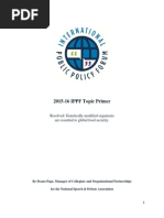 2015-16 IPPF Topic Primer: Resolved: Genetically Modified Organisms Are Essential To Global Food Security