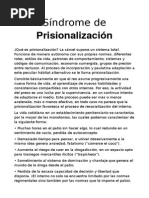 Sindrome de Prisionalizacion