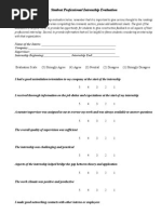 Internship Evaluation Form