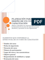 3 Planeación para El Diseño de Un Curso de Capacitación