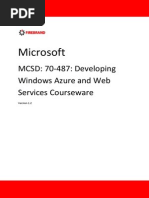 MCSD Web Applications Certification Windows Azure Web Services