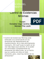 Control de Existencias Mínimas