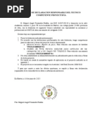 Modelo de Declaracion Responsable Del Tecnico Competente Proyectista