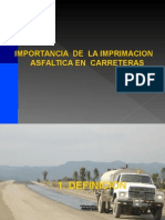 Imprimacion Asfaltica en Carreteras