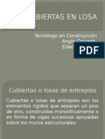 Cubiertas o Losas de Entrepiso 