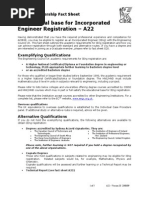 Educational Base For Incorporated Engineer Registration - A22