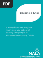 NALA Information Leaflet - Information About Becoming A Volunteer Tutor