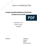 Economic and Political Dimension of Globalization and Impact On Law in India